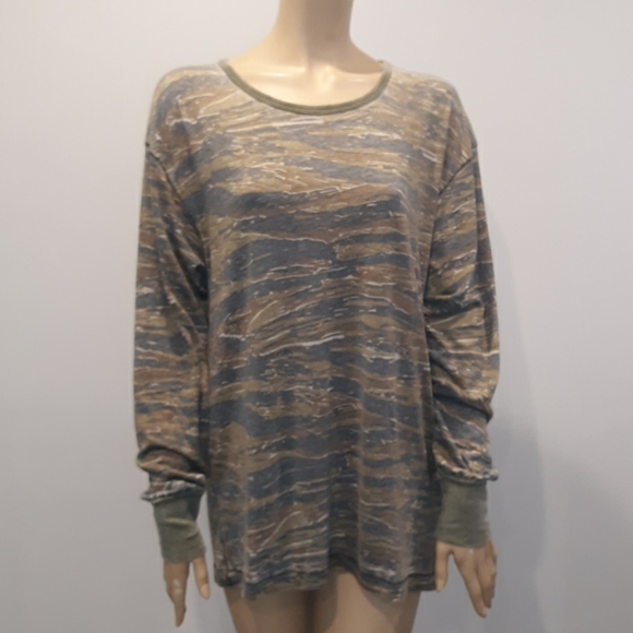 Free people tiger combo camouflage shirt sz S NWT - Picture 6 of 8